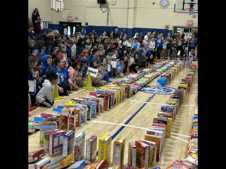  RH Cereal Challenge!  525 boxes for the food pantry!  Way to go Raccoons!
